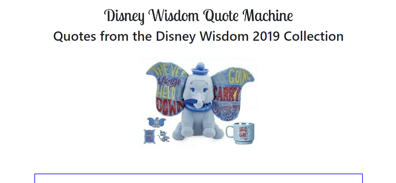 Disney Wisdom Quote Machine